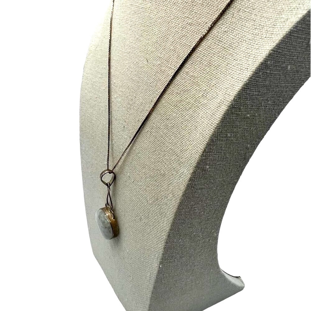 Handcrafted 925 Sterling Silver Moonstone Pendant Necklace.  A55 - Picture 5 of 9